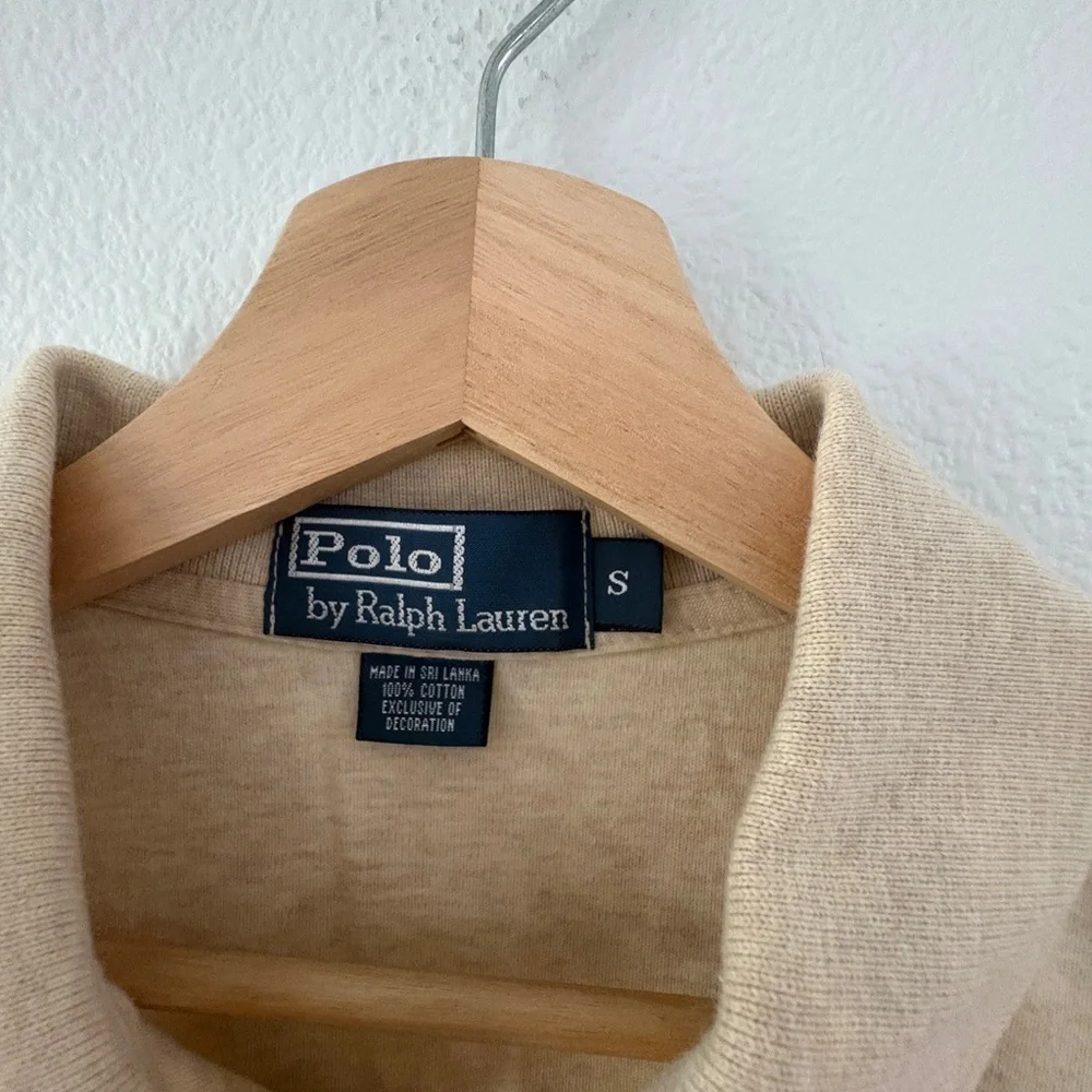 Ralph Lauren Soft Cotton Polo Shirt in Dune Tan in size Small